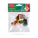 Decor tort, Craciun, 10 cm, set 3 buc.