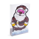 Decor fereastra LED PVC, Mos Craciun, 27x17cm