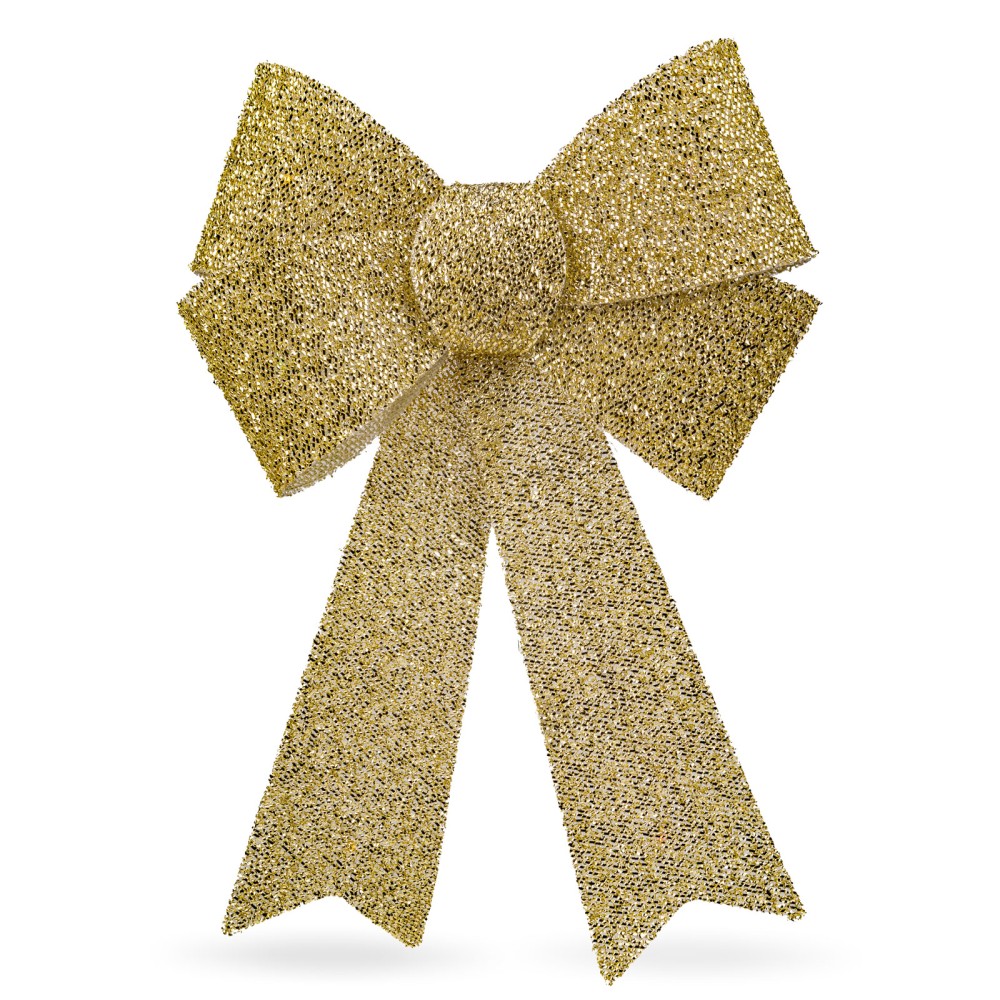 Decor fundita, 11 LED colorat, auriu, 40x30cm