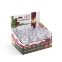 Decor lumanare LED, plastic, alb cald, 7.5x3.6cm