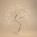 Decor masa, copac, LED, cu baterie, alb cald