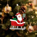 Decor brad, Mos Craciun, 21.5x11.5cm