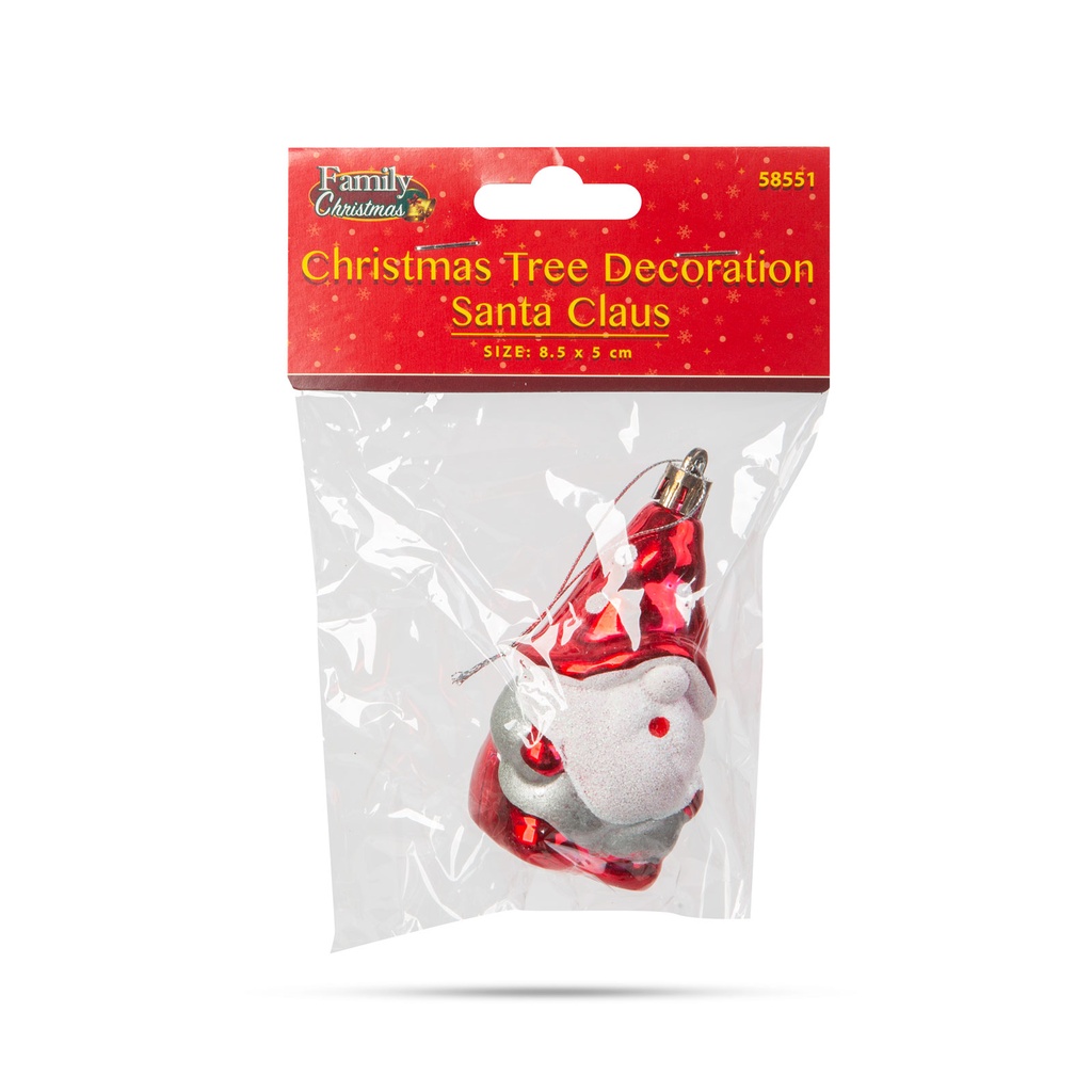 Decor brad, Mos Craciun, 85x50mm