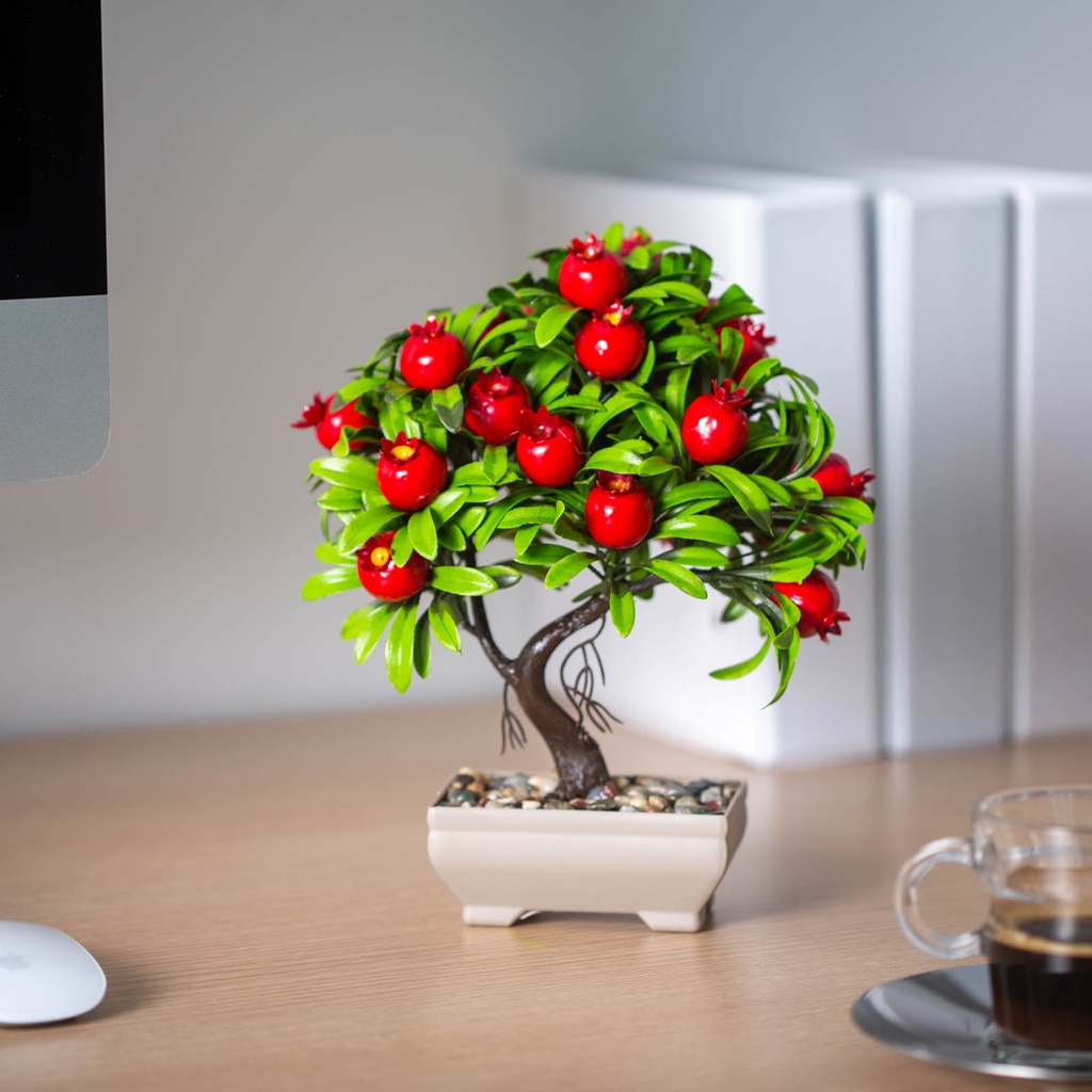 Decor plante artificiale, rodie, 18x24cm