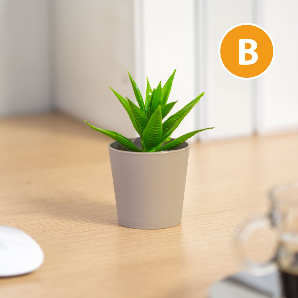 Decor plante artificiale, in ghiveci, 6x9cm