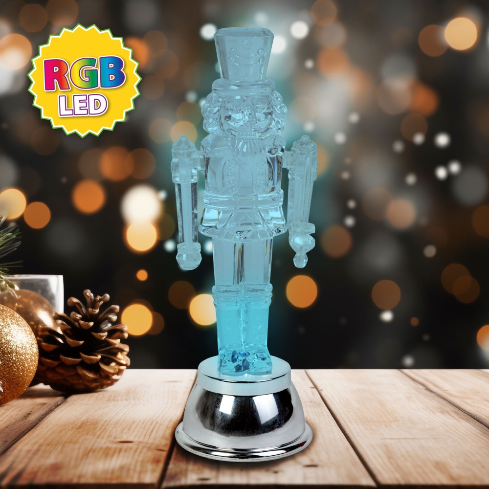 Decor soldat cu plumb, LED RGB, 15x5x5cm