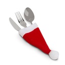 Decor tacamuri, fes Mos Craciun, 17 cm, set 6 buc.