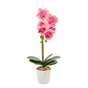 Planta artificiala decorativa, orhidee roz, 48 cm