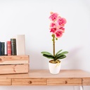 Planta artificiala decorativa, orhidee roz, 48 cm