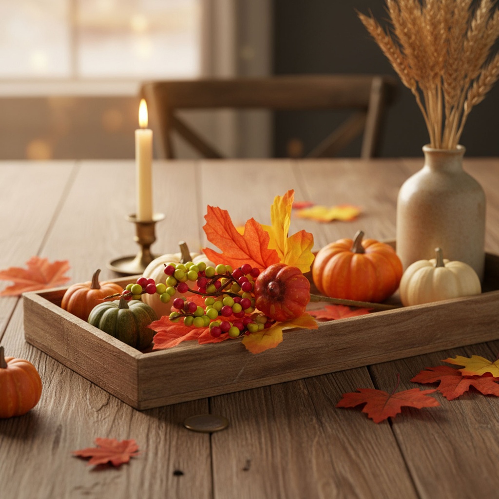 Decoratiune de toamna, dovleac, 24cm, set 2 buc.