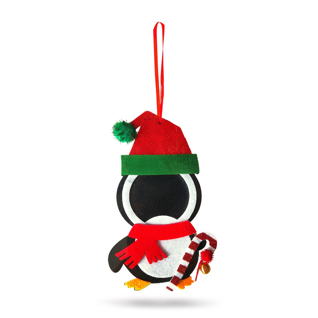 Decoratiune foto din fetru, cu clopotel, 3 modele, 13x17cm