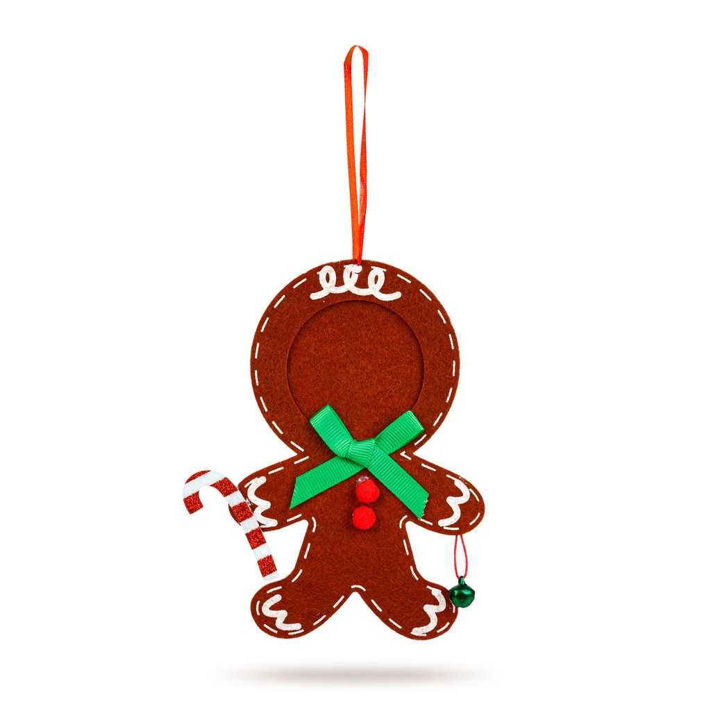 Decoratiune foto din fetru, cu clopotel, 3 modele, 13x17cm