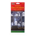 Decor Craciun pt geam, peisaj de iarna, 37.5x27cm