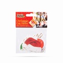 Decor Craciun pt pahare, 8 tipuri, set 16 buc.