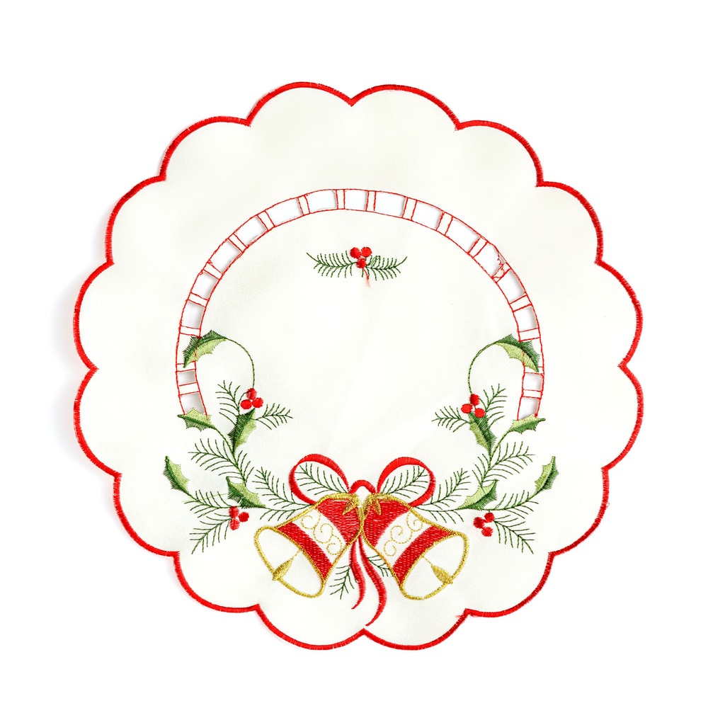 Fata de masa brodata rotunda, 3 modele, 29cm