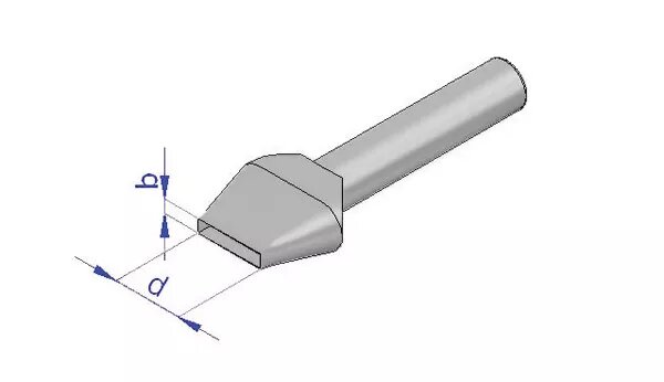 Preducea dreptunghiulara, 27x8mm