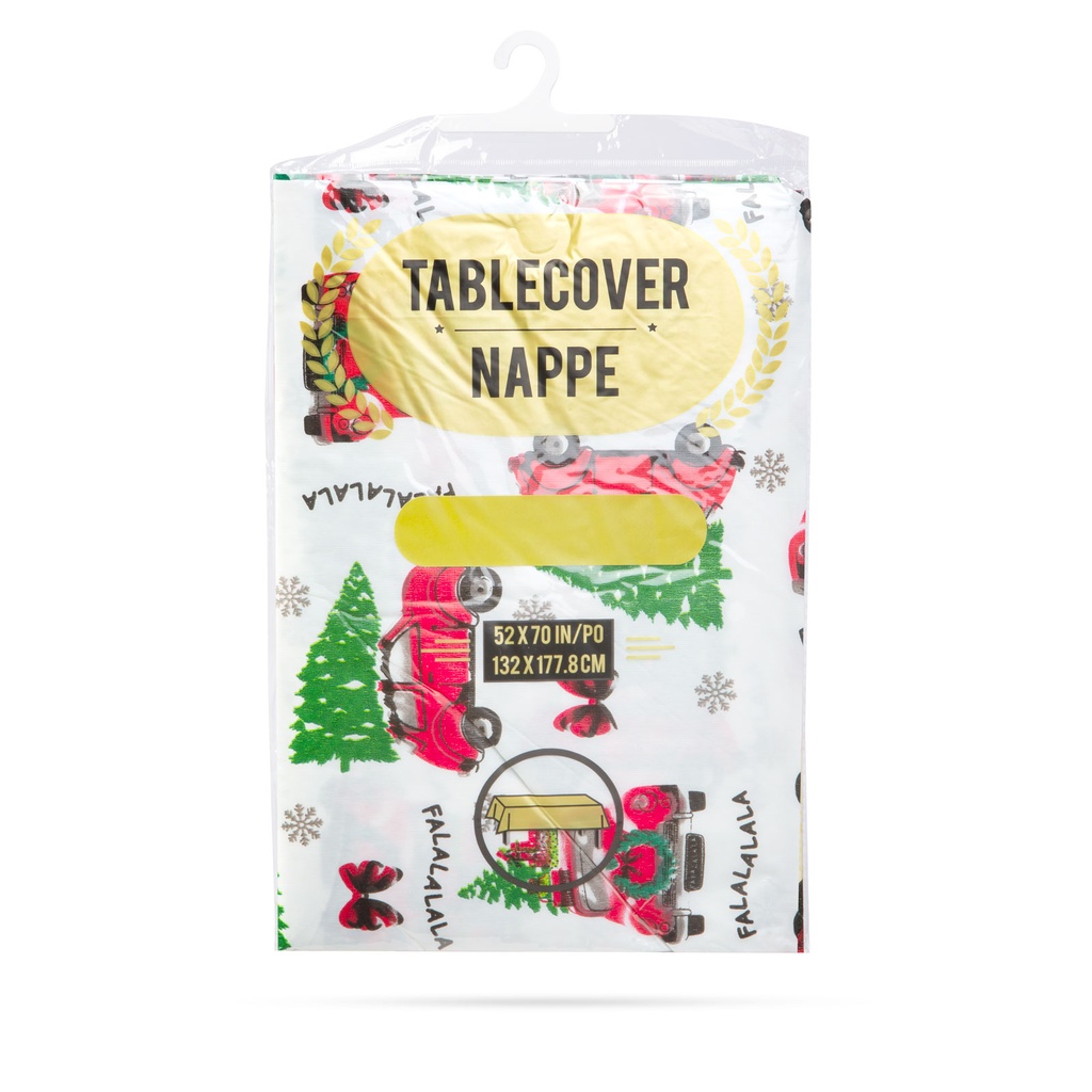 Fata de masa Craciun, masina cu brad, 132x178cm
