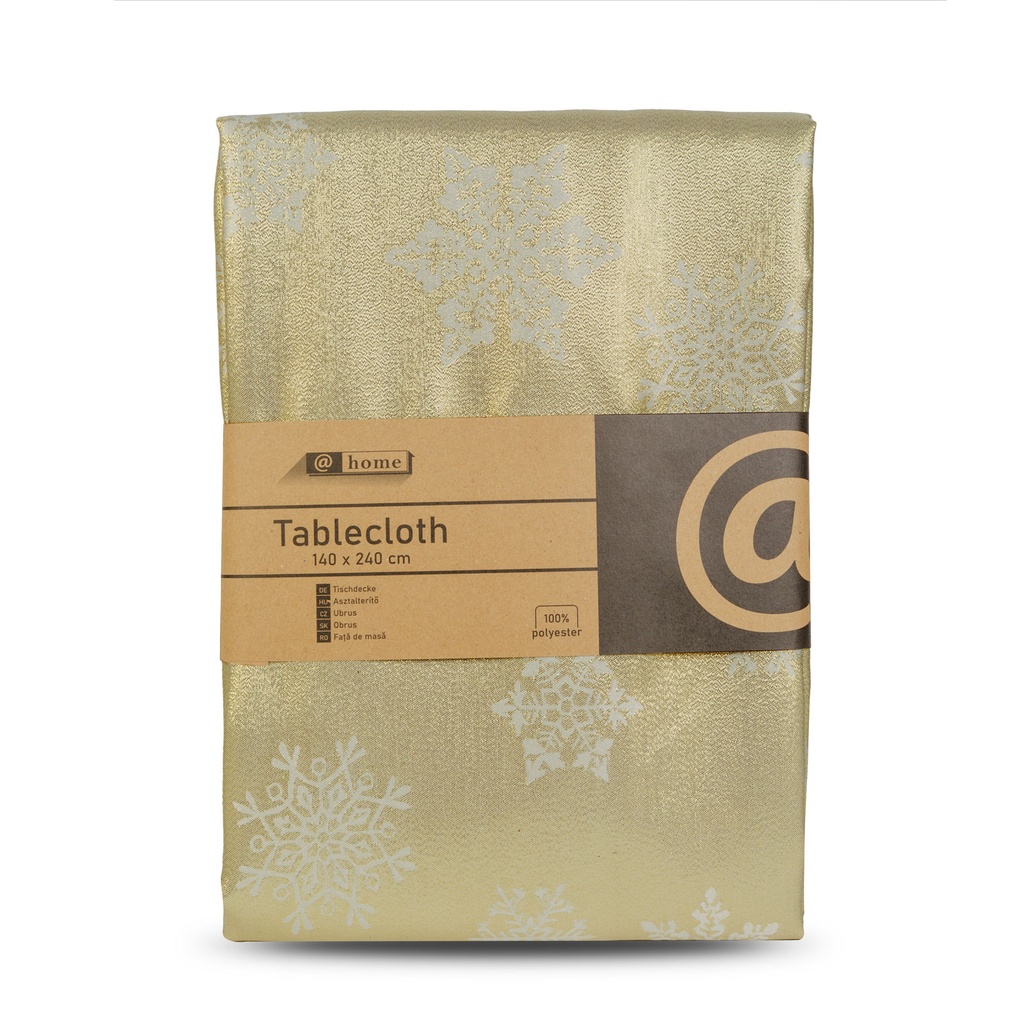 Fata de masa decorativa, fulg de nea, 140x240cm