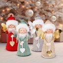 Figurina decorativa Craciun, ingeras textil, 30cm