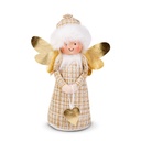 Figurina decorativa Craciun, ingeras textil, 30cm