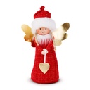 Figurina decorativa Craciun, ingeras textil, 30cm