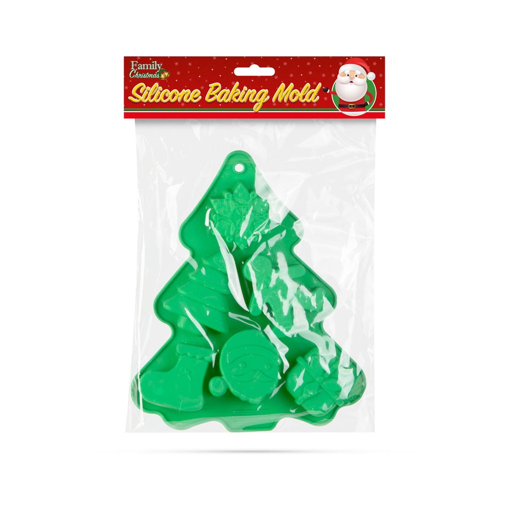 Forma de copt, silicon, Craciun, 22x18.5x2.5cm