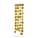 Ghirlanda de Craciun, fulgi de nea, auriu, 2.7m