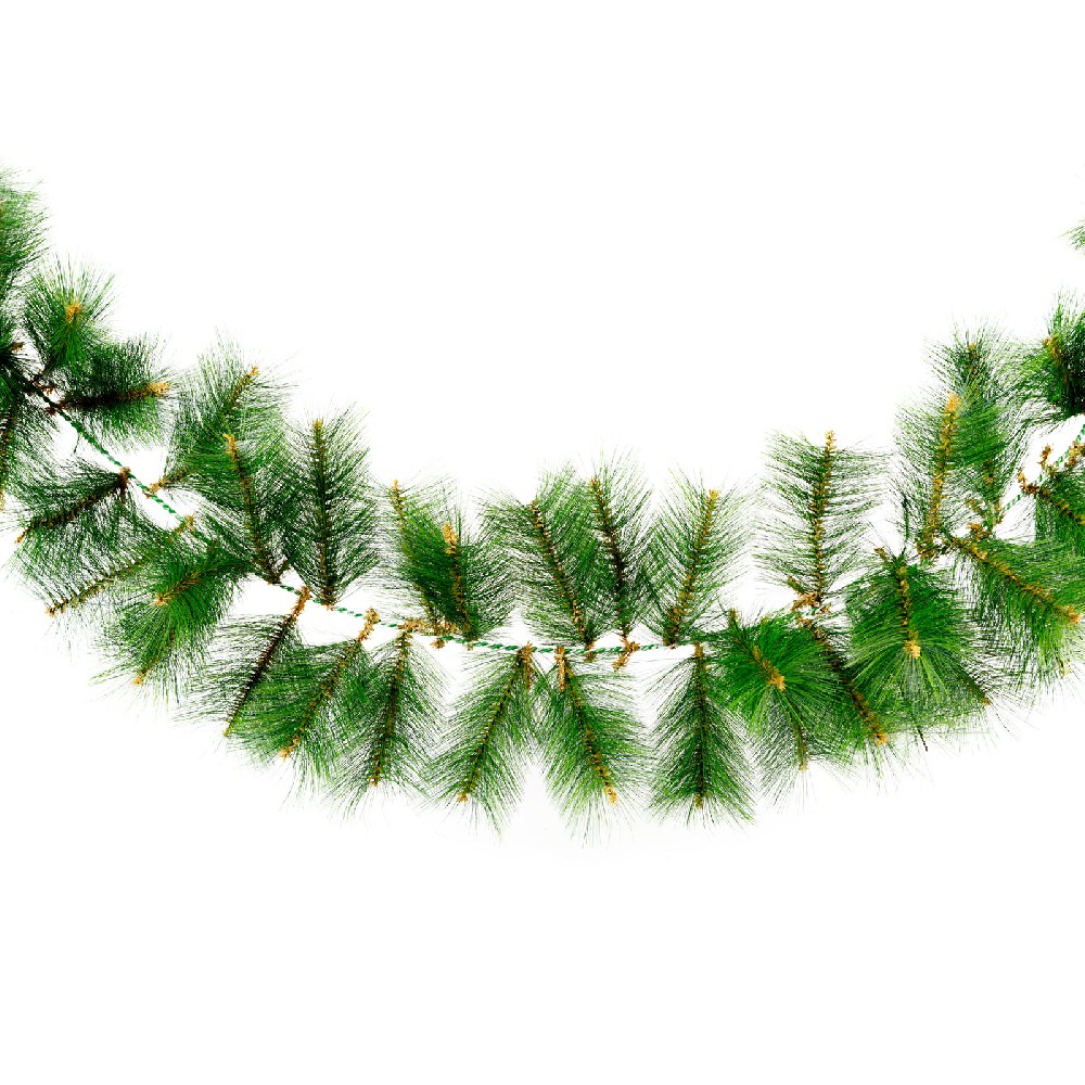 Ghirlanda de brad artificial, verde, PET, 270 x FI 24cm