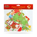 Ghirlanda de hartie, Craciun, 8 brazi, 3.5m