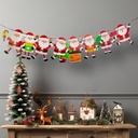 Ghirlanda de hartie Mos Craciun, 8 buc., 3.5m