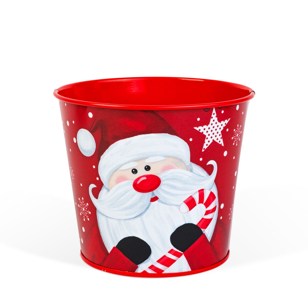 Ghiveci decorativ din metal, model Mos, 13x11cm