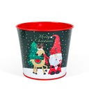 Ghiveci decorativ din metal, model spiridus, 13x11cm