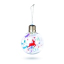 Glob de Craciun cu LED RGB, transparent, 8cm