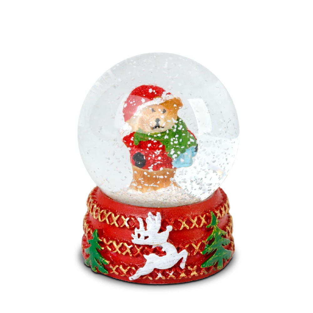 Glob de Craciun cu zapada, 4 modele, Fi 45x62mm