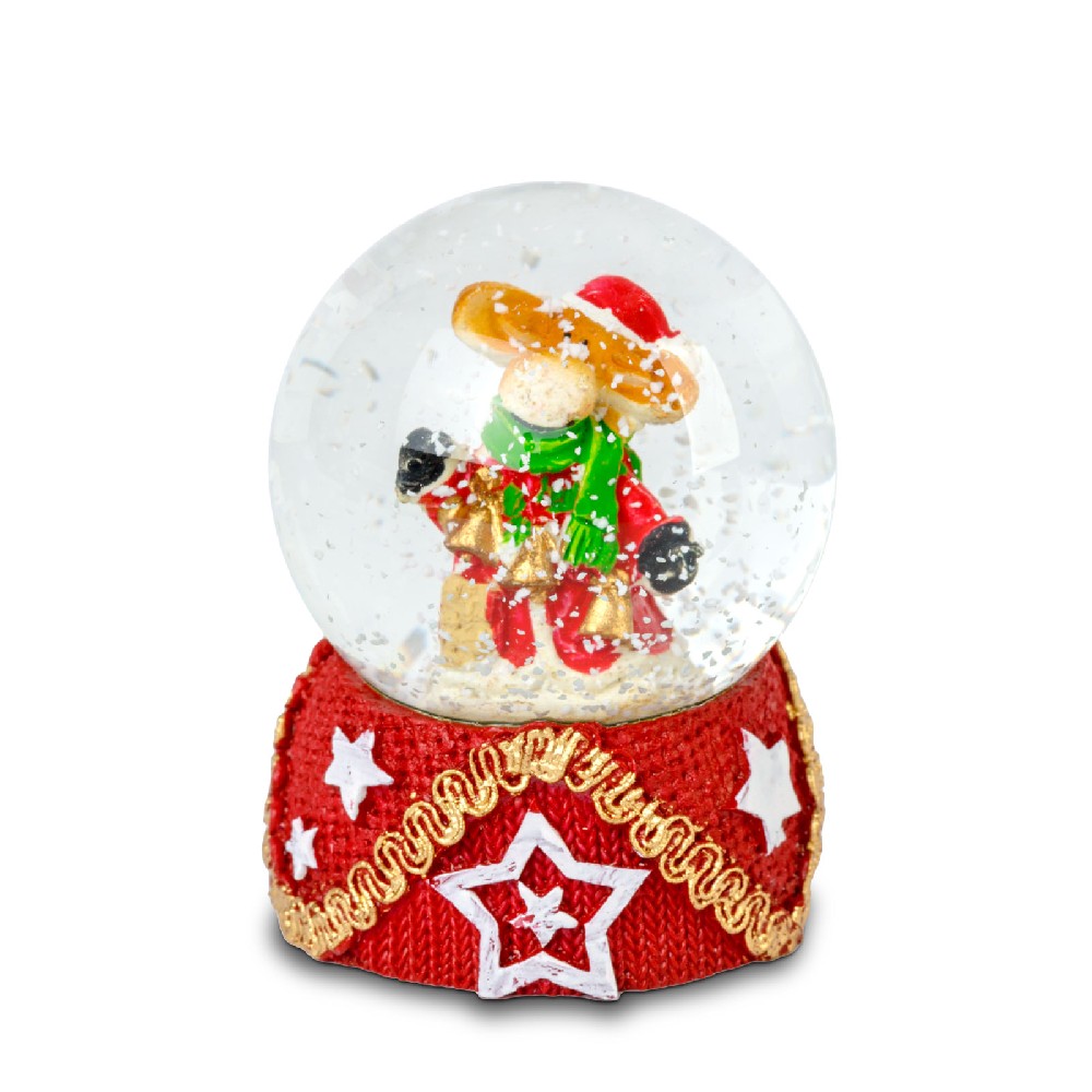 Glob de Craciun cu zapada, 4 modele, Fi 45x62mm