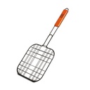 Gratar pentru carne, cu maner din lemn