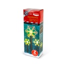 Lampa decorativa de exterior, fulg de gheata, 5 LED, alb cald, AA, 34.5cm