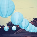 Lampion LED, albastru, 2xAAA