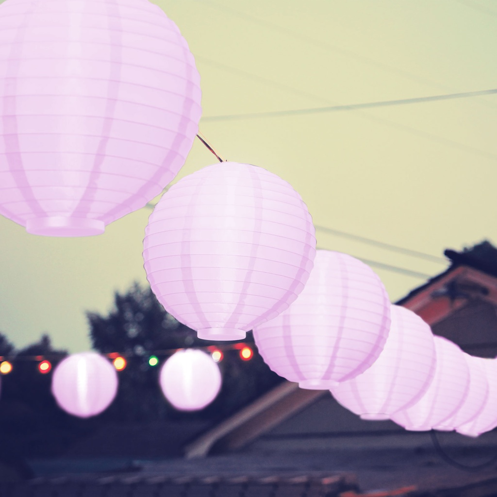 Lampion LED, roz, 2xAAA