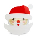 Lampion decorativ din hartie, Mos, rosu, alb, Fi 30cm