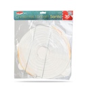 Lampion decorativ din hartie, Mos, rosu, alb, Fi 30cm