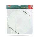 Lampion decorativ din hartie, om de zapada, alb, Fi 30cm