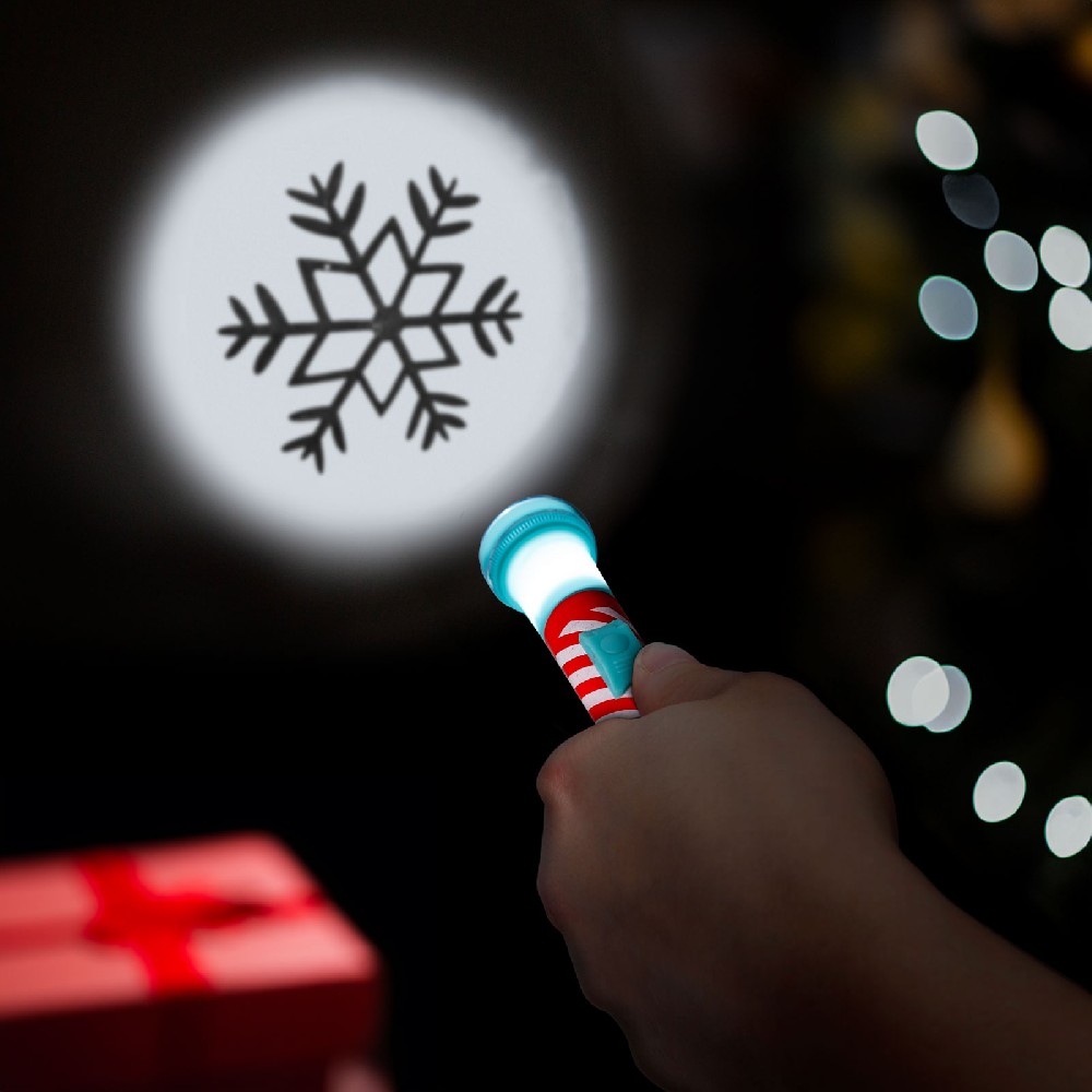 Lanterna de Craciun cu LED, 5 tipare luminoase, rosu-alb