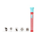 Lanterna de Craciun cu LED, 5 tipare luminoase, rosu-alb