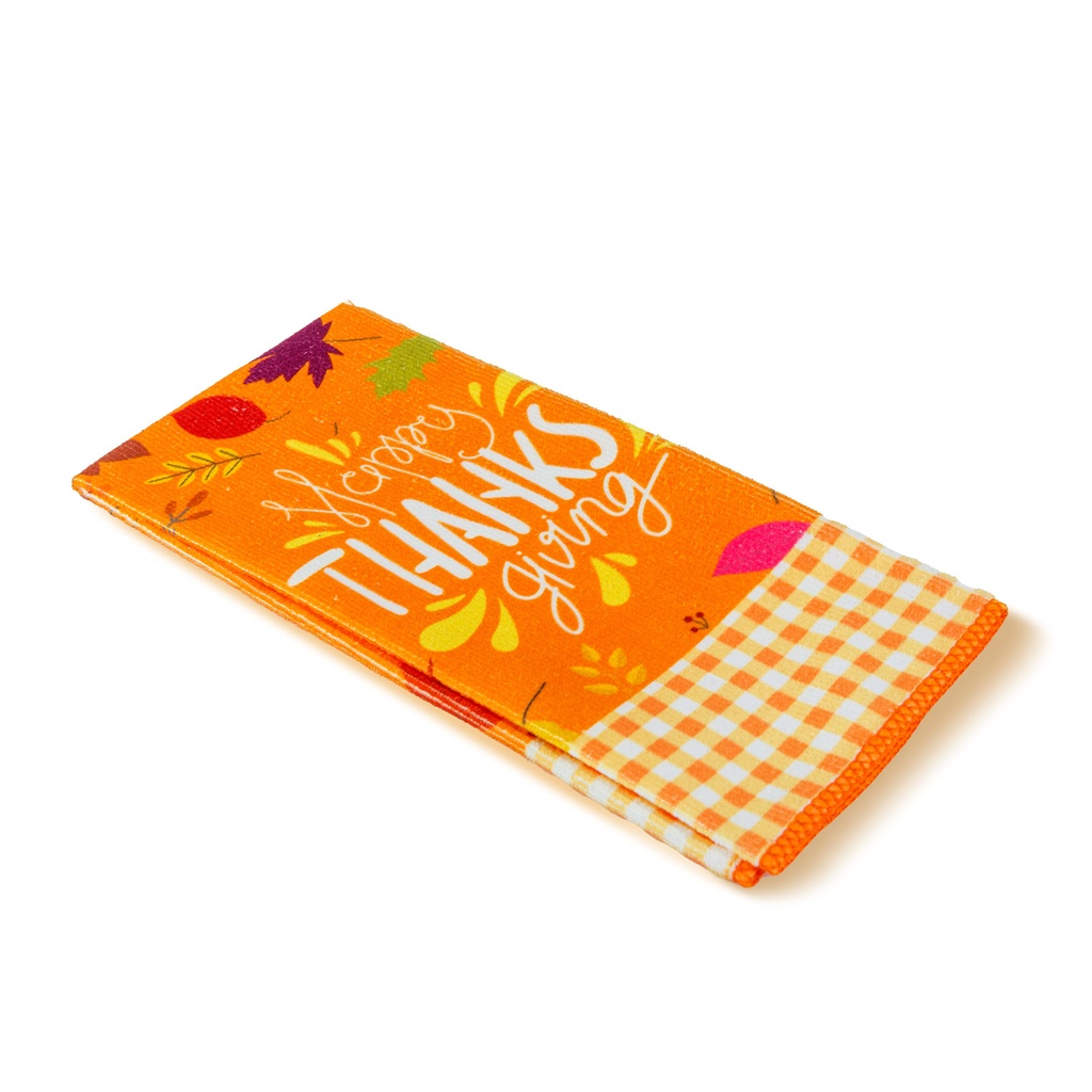 Laveta din microfibra cu model de toamna,  58x38cm, set 2 buc.