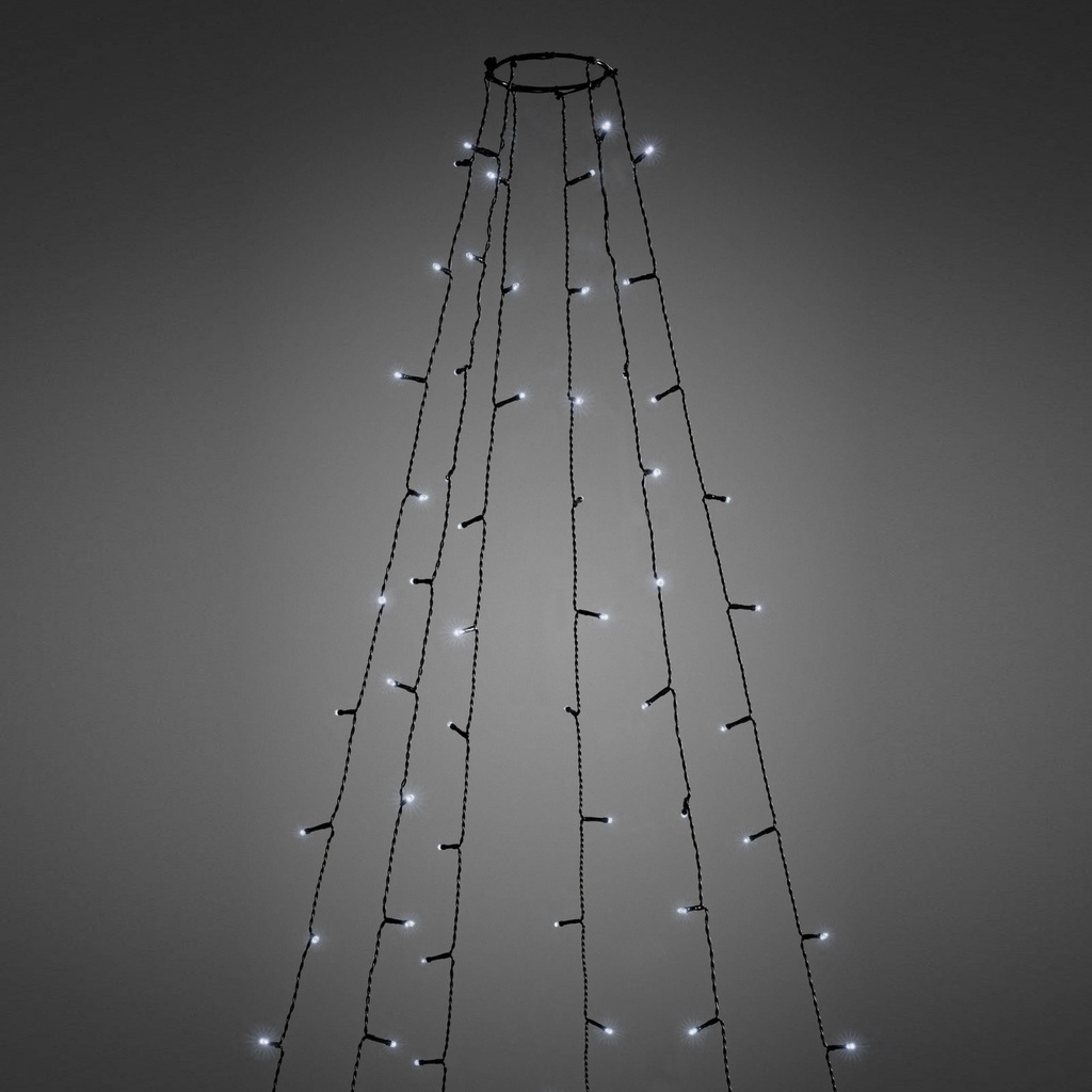Lumini brad, 120 LED, alb rece, IP44, 1.9m
