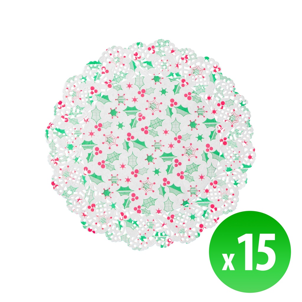 Napron hartie, decor Craciun, 21.5cm, set 15 buc.