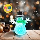 Om de zapada de Craciun cu LED RGB, verde, 9x8x5cm