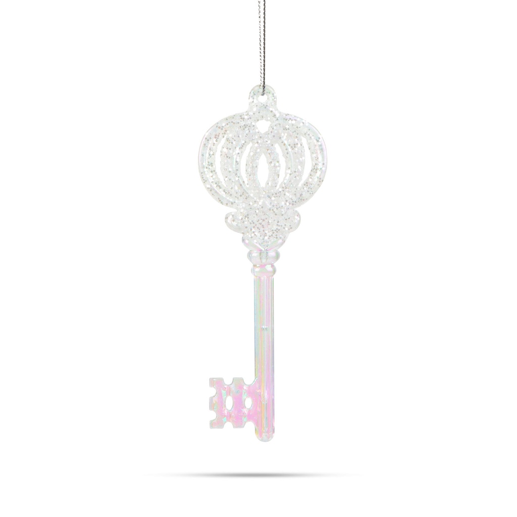 Ornament de Craciun, cheie acrilica, 165x60x10mm