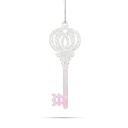 Ornament de Craciun, cheie acrilica, 165x60x10mm